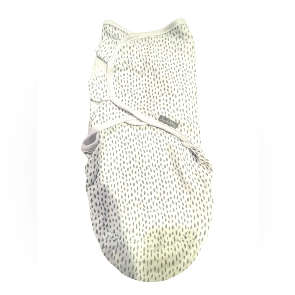 Swaddle Me Baby SleepSack Dot Gray 100%Cotton, Size SM-MD 0~3 Month & 7~14 Lbs